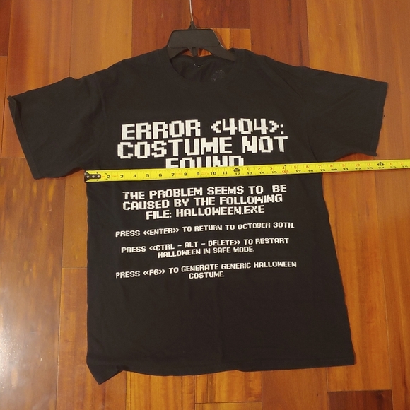 Halloween Error 404 Costume Not Found t-shirt size medium black - Picture 4 of 5